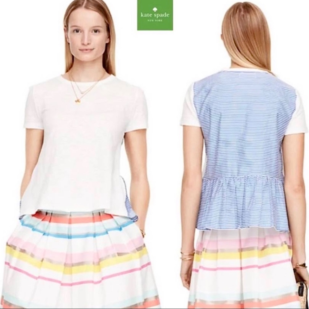 Kate Spade | Broome Street Peplum Ruffled Back Top